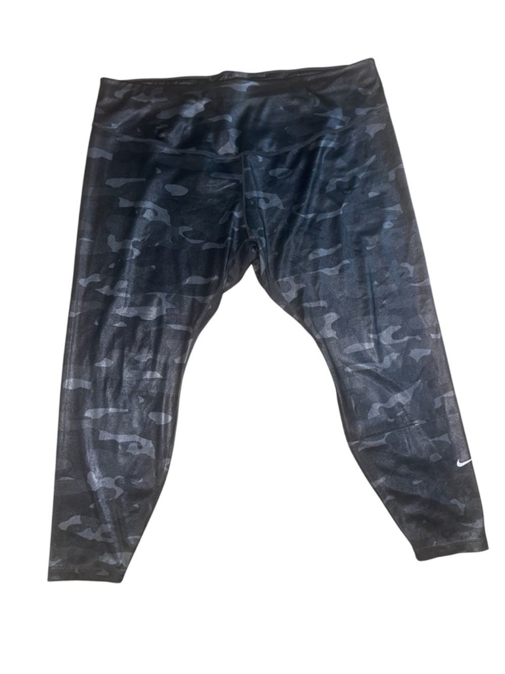 Nike Black & Gray Camo Capri Leggings
